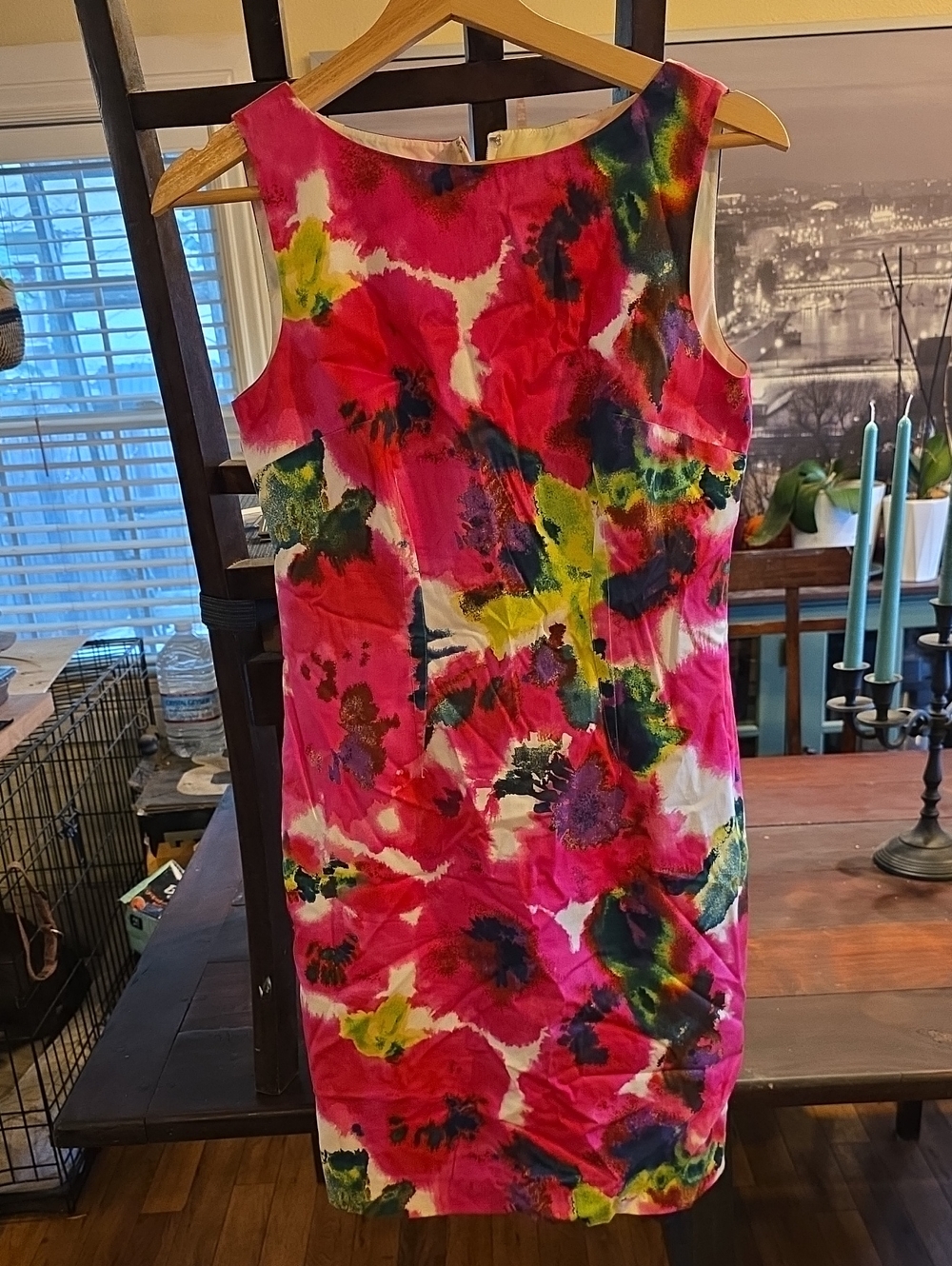 Ann Taylor Pink Floral Sheath Dress